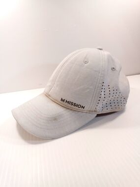 Mission Gray Solid Adjustable Breathable Baseball Cap Performance
